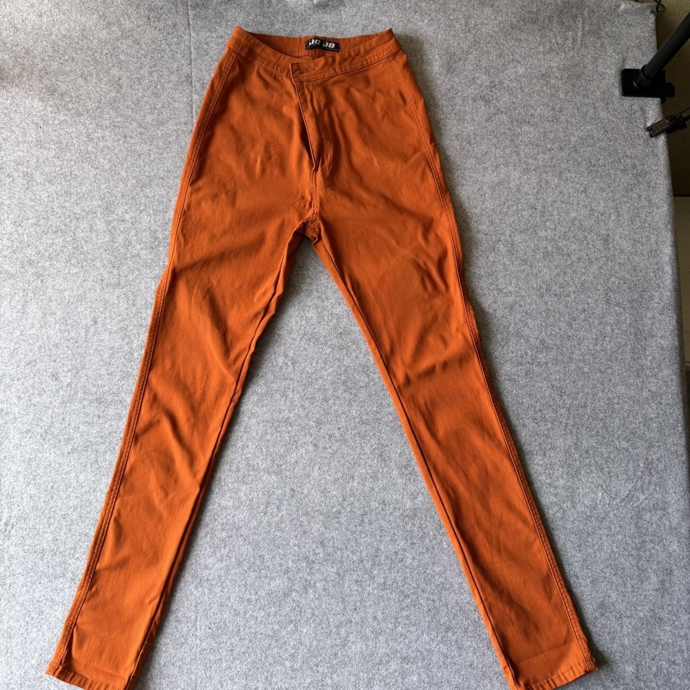 JC & JQ Burnt Orange High Waisted Skinny Pants Rust Stretch Twill Size‎ Large